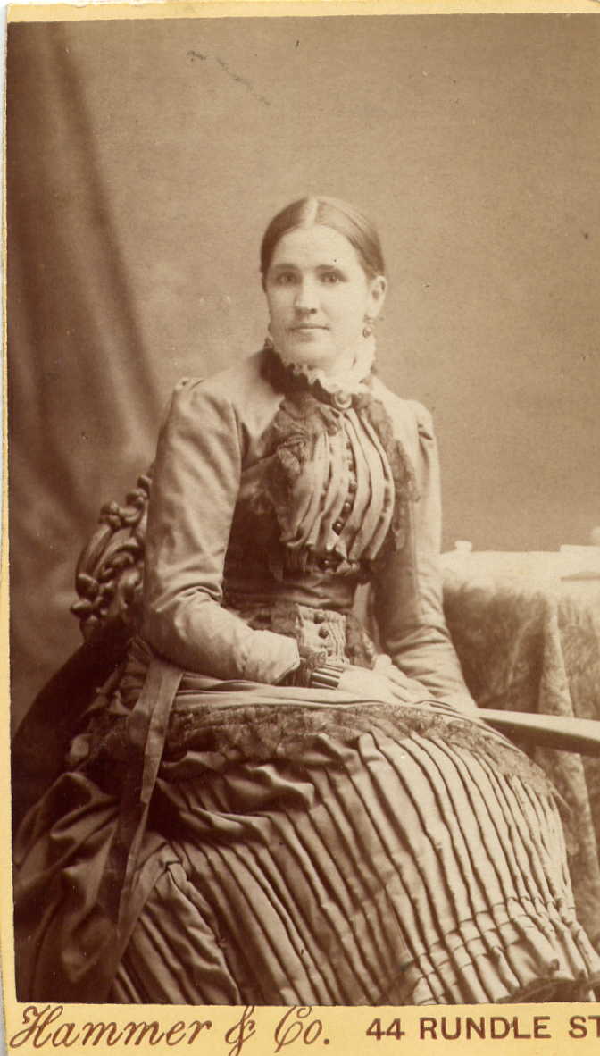 1887c Bridget Agnes Murray taken by Hammer & Co 44 Rundle St Adelaide from Rose Byrnes' album